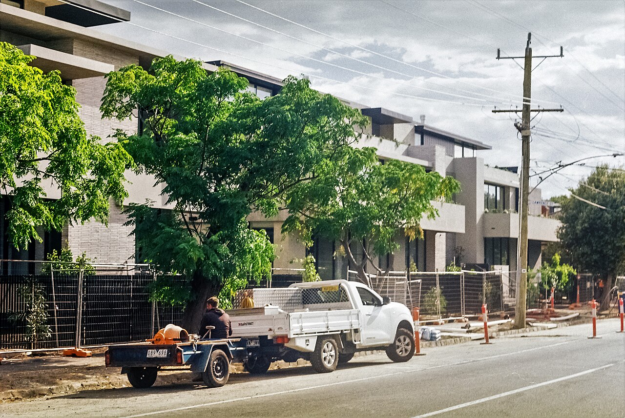 A development site being prepared for construction
