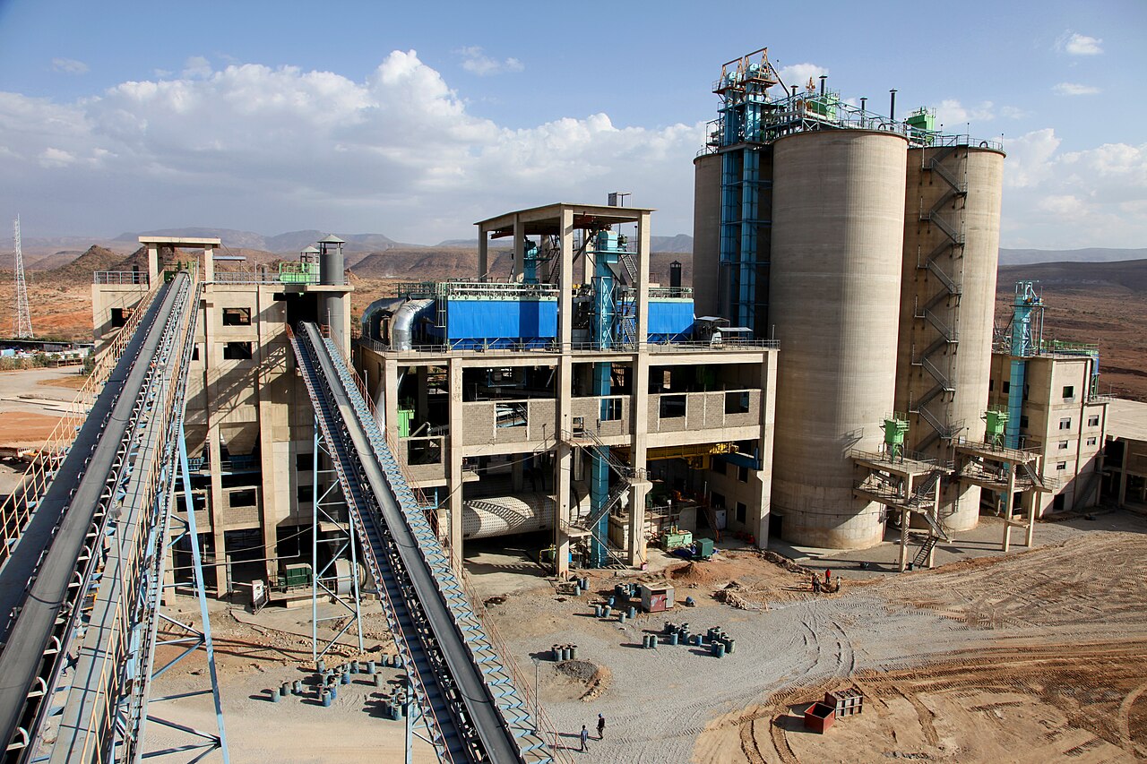 An industrial materials production facility
