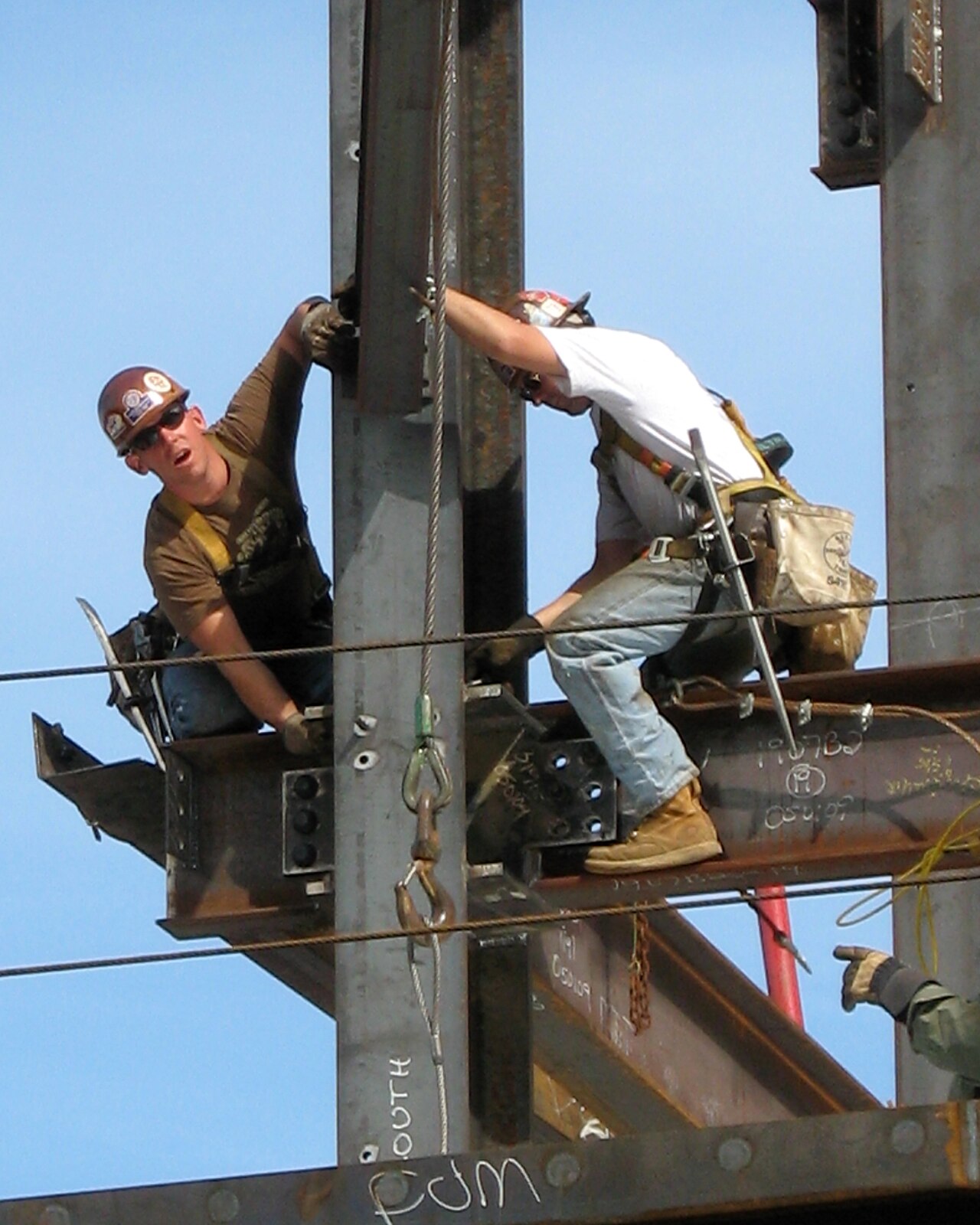 Construction workers on site during a project